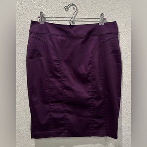 H&M Seamed Pencil Skirt Purple